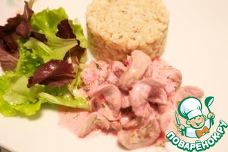 Кроличьи языки, запеченные с сыром камамбер