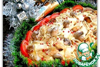 Теплый салат из курицы "С праздником!"