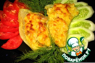 Запеченный сладкий перец, фаршированный карри