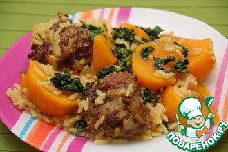 Мясные шарики с рисом и репой