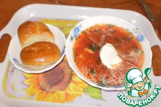 Борщ из заправки с фасолью "По-домашнему"