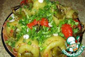 Фаршированный болгарский перец, запечённый в духовке