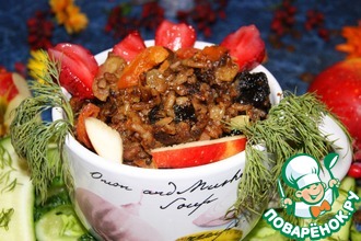 Сладкий рис с фруктами