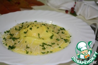 Равиоли с рикоттой и яйцом