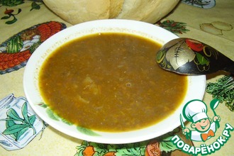 Суп из чечевицы с помидорами