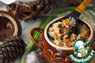 Овощное рагу с рисом и фасолью