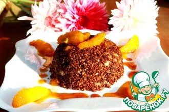 Шоколадный кускус с карамелизованными апельсинами