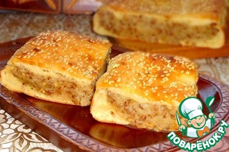 Постный пирог с картофелем и гречкой