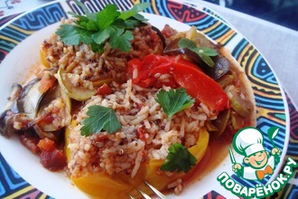 Перцы, фаршированные киноа и овощами