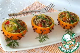 Салат из грибов с апельсинами