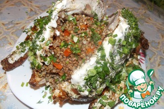 Курица фаршированная гречкой