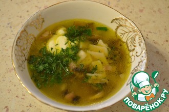 Суп грибной с галушками