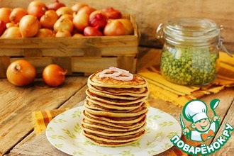 Гороховые оладушки с луком