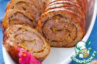 Праздничный мясной рулет