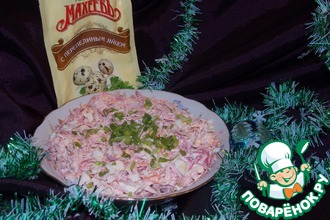 Салат из дайкона и салат с фасолью