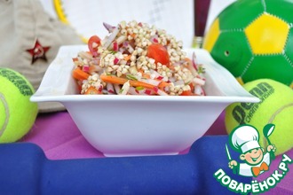 Салат с ростками зеленой гречки "Спортивный"