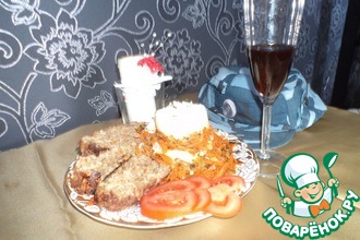 Рулет мясной с рисом