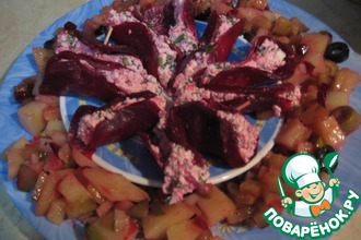 Свекольные кулечки с творожной начинкой