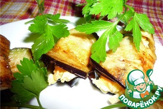 Рулеты из баклажан с сыром и морковью