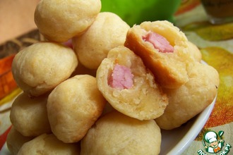 Сырные шарики с ветчиной
