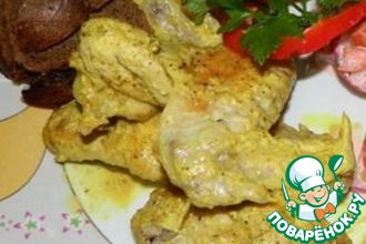 Куриные крылышки в соусе карри