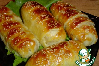 Слоечки с ветчиной и сыром