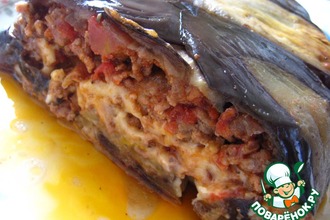 Баклажанная   шарлотка   с   мясом