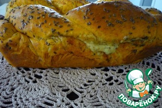 Томатный хлеб "Вертунчик" с сыром, чесноком и сушеной зеленью