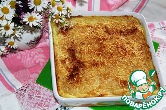 Картофельное пюре, запеченное с чесноком и сыром