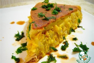 Нежный куриный пирог с кукурузой