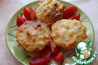 Кекс с картофелем и сыром