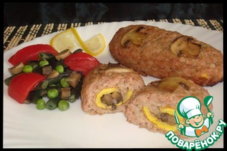 Зразы с омлетом и грибами