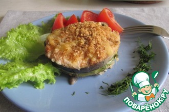 Медальоны из лосося с рисом и грибами