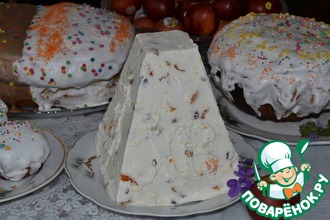 Пасха творожная с сухофруктами и орехами