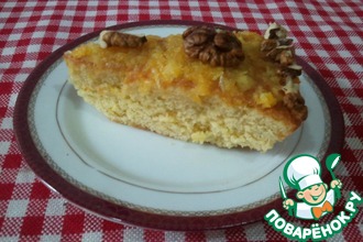 Апельсиновый пирог с орешками