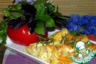 Каннеллони с фаршем и сыром