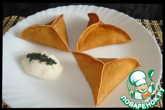 Блины с грибами и сыром