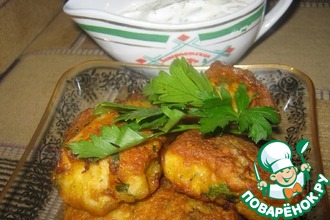 Куриное филе в морковном кляре