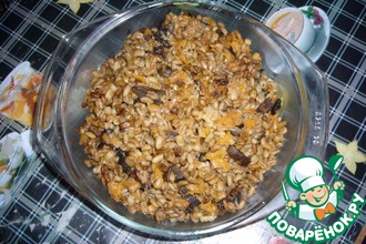 Плов из перловой крупы с грибами