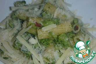 Макароны с брокколи романеско