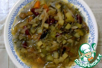 Постные щи с грибами