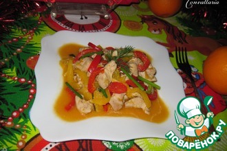 Куриное филе в имбирно-апельсиновом соусе