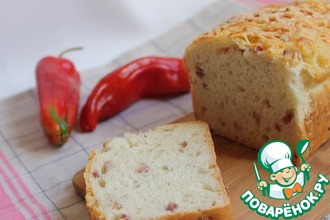 Хлеб с сыром и беконом