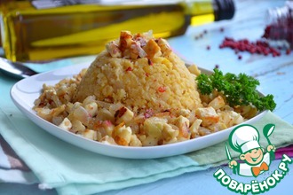 Гороховая каша с адыгейским сыром