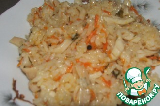 Плов с кальмаром в мультиварке