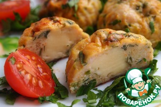 Курино-овощные шарики с сыром
