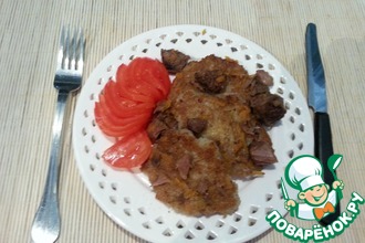 Драники в мясном соусе