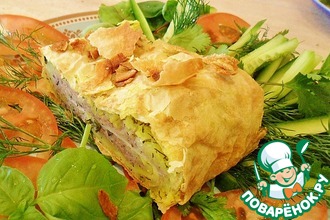 Пирог из лаваша и картофеля