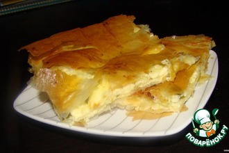 Сырный пирог из теста фило
