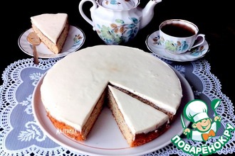Пирог с маком и сливочной заливкой
